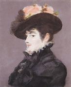 Edouard Manet, Portrait de Jeanne Martin au Chapeau orne d'une Rose